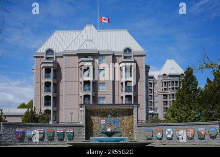 Confederation Garden Court, Victoria, Vancouver Island, British Columbia, Canada Stock Photo