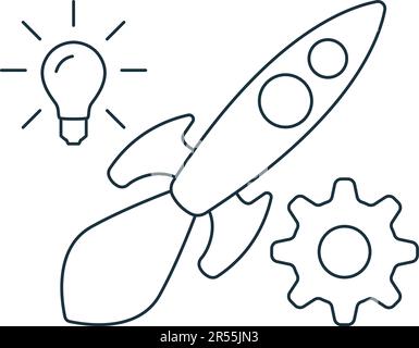 Invention icon. Monochrome simple sign from idea collection. Invention icon for logo, templates, web design and infographics. Stock Vector