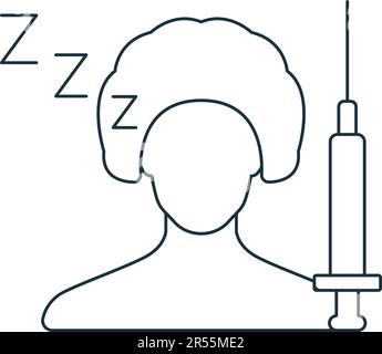 Anesthesiology icon. Monochrome simple sign from medical speialist collection. Anesthesiology icon for logo, templates, web design and infographics. Stock Vector