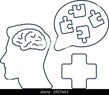 Psychiatry icon. Monochrome simple sign from medical speialist collection. Psychiatry icon for logo, templates, web design and infographics. Stock Vector