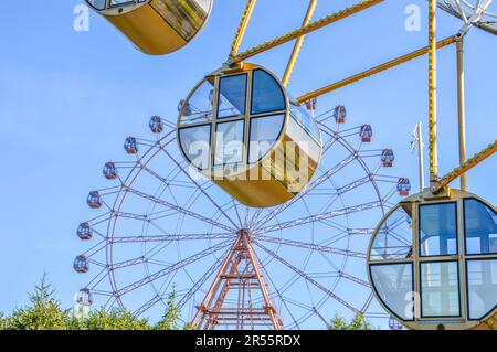 Ferris wheels in Novosibirsk, Russia Stock Photo