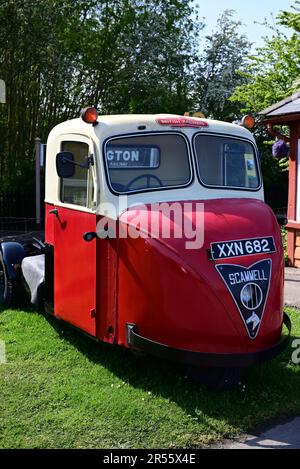 A preserved Scammell Scarab lorry cab at Toddington station on the Gloucestershire Warwickshire Steam Railway. Stock Photo