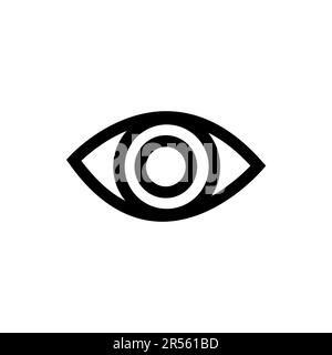 Single icon of a eye with outline style design Stock Vector