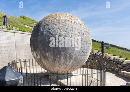 The Great Globe monument at Durlston, Swanage, Dorset, UK Stock Photo