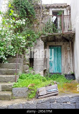 A Traditional House  in Francavilla Di Sicilia Sicily Italy Stock Photo