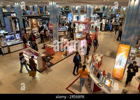 Shopping at Macy's Flagship Department Store Main Floor in Herald Square, New York City, USA  2023 Stock Photo