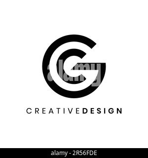 Modern luxury abstract letter GC or CG logo design vector for business company Stock Vector