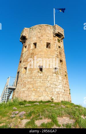 18th century Le Hocq Tower, St Clement Parish, Jersey, Channel Islands Stock Photo