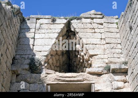 Tholos detail, tomb of Clytemnestra, Mycenae, Greece Stock Photo