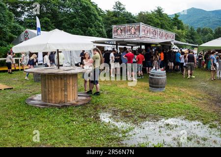 Swiss wrestling festival. gudo. canton ticino. switzerland Stock Photo