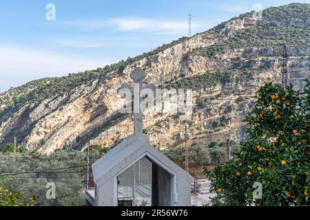High mountain landscape in Lebanon, Qadisha Valley Stock Photo
