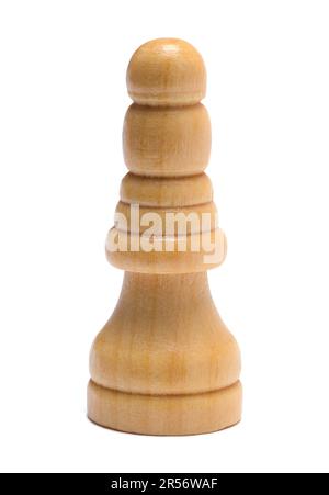 Bishop Chess Piece Cut Out on White. Stock Photo