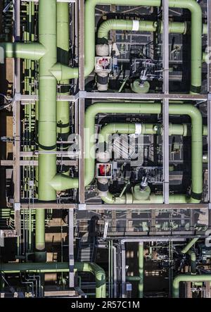 ROTTERDAM - An overview of the Neste refinery on the Maasvlakte. Biodiesel and soon also sustainable jet fuel are produced here. ANP JEFFREY GROENEWEG netherlands out - belgium out Stock Photo