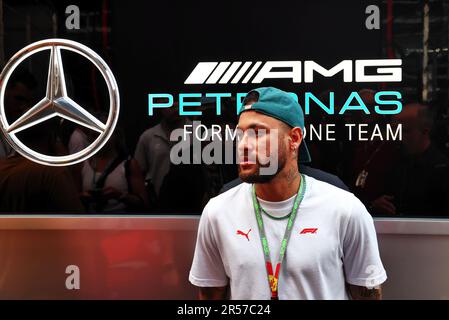 Barcelona, Spain. 01st June, 2023. Neymar (BRA) Football Player. Formula 1 World Championship, Rd 8, Spanish Grand Prix, Thursday 1st June 2023. Barcelona, Spain. Credit: James Moy/Alamy Live News Stock Photo