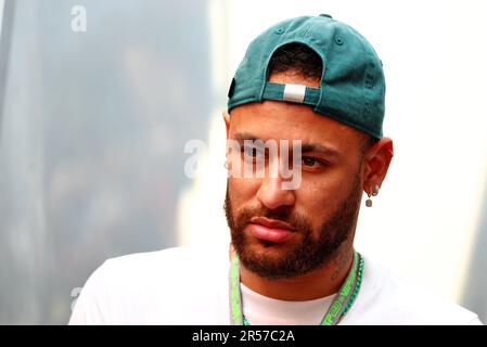 Barcelona, Spain. 01st June, 2023. Neymar (BRA) Football Player. Formula 1 World Championship, Rd 8, Spanish Grand Prix, Thursday 1st June 2023. Barcelona, Spain. Credit: James Moy/Alamy Live News Stock Photo