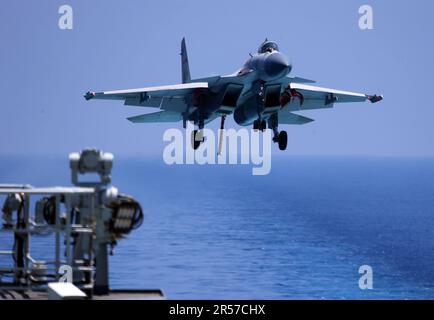 The Shenyang J-15, is a Chinese carrier-based fifth-generation fighter developed by the Shenyang Aircraft Corporation (SAC) and the 601 Institute. Stock Photo