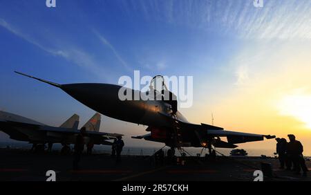 The Shenyang J-15, is a Chinese carrier-based fifth-generation fighter developed by the Shenyang Aircraft Corporation (SAC) and the 601 Institute. Stock Photo