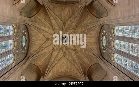 Liverpool Anglican Cathedral ornate ceiling, a Grade 1 listed building, Merseyside, Stock Photo