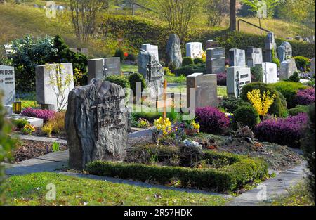 Graves in Maulbronn Forest Cemetery Stock Photo