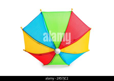 Mini colorful umbrella on white background Stock Photo