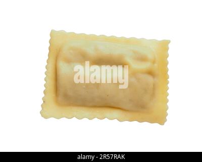 Swabian Maultaschen on a white background, traditional German food Stock Photo