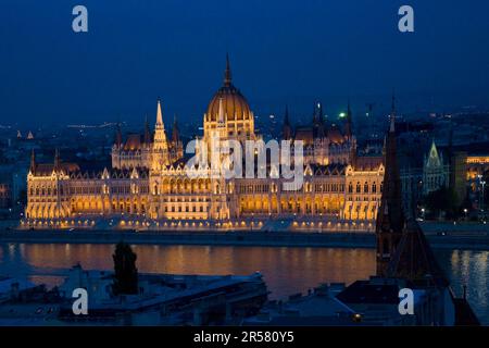 Hungary. Budapest. Hungary. Budapest. The neo-gothic Hungarian Parliament building. designed by Imre Steindl Stock Photo