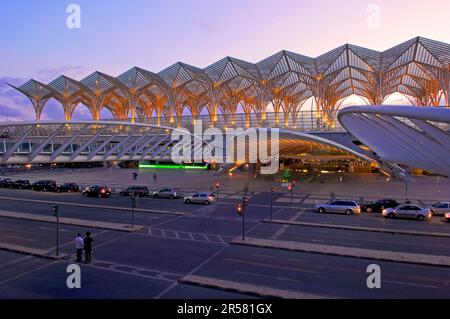 Oriente Station, Park of Nations, Vasco da Gama Shopping Centre, Lisbon, East Station, Gare do Oriente, Parque das Nacoes, Portugal Stock Photo