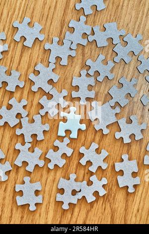 Jigsaw puzzle pieces separately Stock Photo