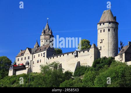 Altena Castle, Altena, Lennetal, Maerkisches Land, Sauerland, North Rhine-Westphalia, Germany Stock Photo