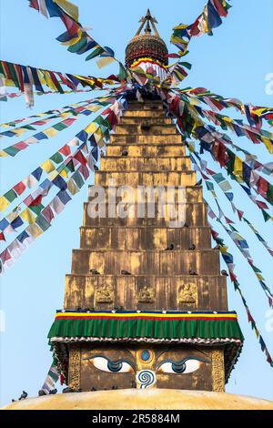 Nepal. Kathmandu. Local Stupa Stock Photo