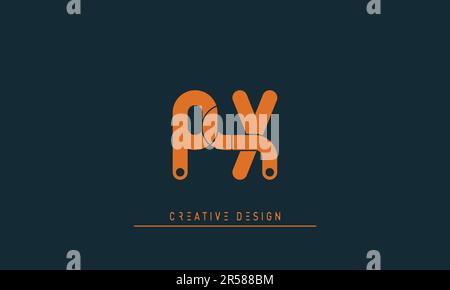 Alphabet letters Modern Creative logo PX , XP Stock Vector