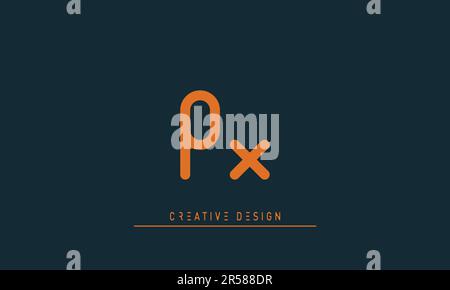 Alphabet letters Modern Creative logo PX , XP Stock Vector