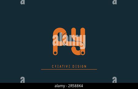 Alphabet letters Modern Creative logo PY , YP Stock Vector