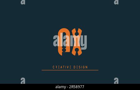 Alphabet letters Modern Creative logo PX , XP Stock Vector