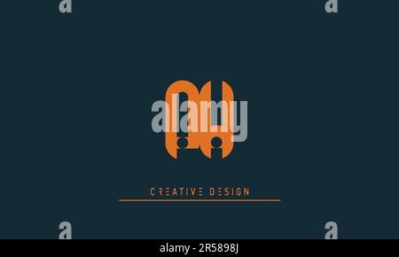 Alphabet letters Modern Creative logo PW , WP Stock Vector