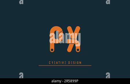 Alphabet letters Modern Creative logo PX , XP Stock Vector