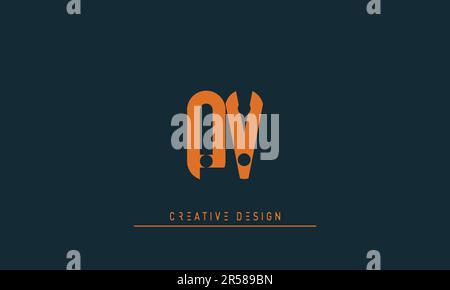 Alphabet letters Modern Creative logo PV , VP Stock Vector
