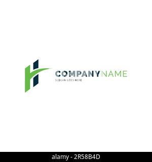 Initial Letter H Swoosh Icon Vector Logo Template Illustration Design Stock Vector
