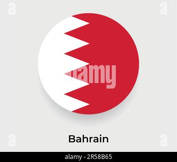 Bahrain flag bubble circle round shape icon vector illustration Stock Vector