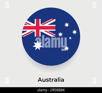 Australia flag bubble circle round shape icon vector illustration Stock Vector