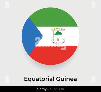 Equatorial Guinea flag bubble circle round shape icon vector illustration Stock Vector