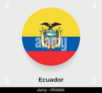 Ecuador flag bubble circle round shape icon vector illustration Stock Vector
