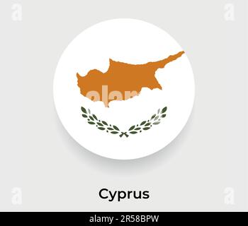 Nothern Cyprus flag bubble circle round shape icon vector illustration Stock Vector
