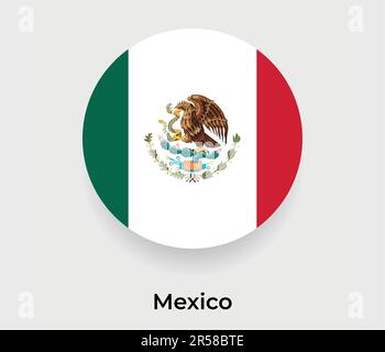 Mexico flag bubble circle round shape icon vector illustration Stock Vector