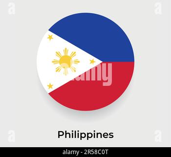 Philippines flag bubble circle round shape icon vector illustration Stock Vector