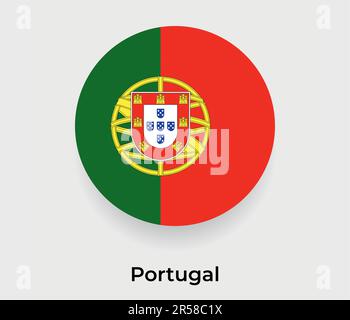 Portugal flag bubble circle round shape icon vector illustration Stock Vector