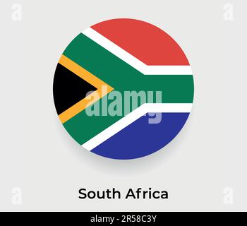 South Africa flag bubble circle round shape icon vector illustration Stock Vector
