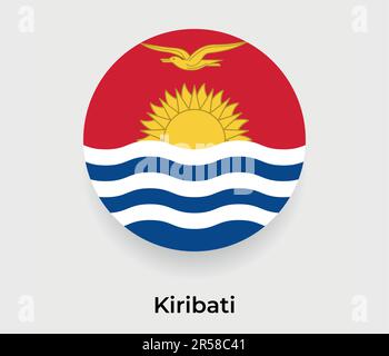 Kiribati flag bubble circle round shape icon vector illustration Stock Vector