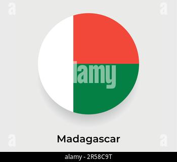 Madagascar flag bubble circle round shape icon vector illustration Stock Vector