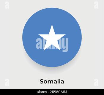 Somalia flag bubble circle round shape icon vector illustration Stock Vector